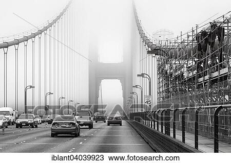 "Traffic on Golden Gate Bridge, bridge in the mist, San Francisco, California, United States, North America" View Large Photo Image Stock Image - "Traffic on Golden Gate Bridge, bridge in the mist, San Francisco, California, United States, North America". Fotosearch