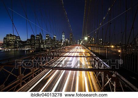 "Traffic, rush hour, Brooklyn Bridge, Manhattan skyline, Downtown Brooklyn, Brooklyn, New York" View Large Photo Image Stock Photo - "Traffic, rush hour, Brooklyn Bridge, Manhattan skyline, Downtown Brooklyn, Brooklyn, New York". Fotosearch