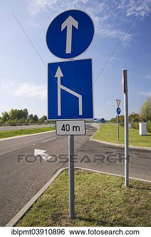 "Traffic signs and highway access lanes at a rest stop, Hungary, Europe" View Large Photo Image Stock Photograph - "Traffic signs and highway access lanes at a rest stop, Hungary, Europe". Fotosearch