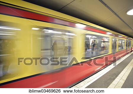"Train arriving, motion effect, new station of Brandenburger Tor on the U-bahn subway line 55, BVG, Berliner Verkehrsbetriebe of Berlin Transport Company, Berlin, Berlin, Germany, Europe" View Large Photo Image Stock Photograph - "Train arriving, motion effect, new station of Brandenburger Tor on the U-bahn subway line 55, BVG, Berliner Verkehrsbetriebe of Berlin Transport Company, Berlin, Berlin, Germany, Europe". Fotosearch
