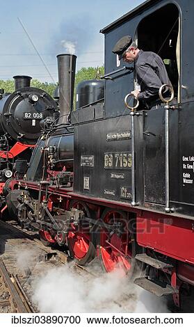 "Train driver on a locomotive, Eisenbahnmuseum Railway Museum, Bochum, Ruhr Area, North Rhine-Westphalia, Germany, Europe" View Large Photo Image Stock Image - "Train driver on a locomotive, Eisenbahnmuseum Railway Museum, Bochum, Ruhr Area, North Rhine-Westphalia, Germany, Europe". Fotosearch