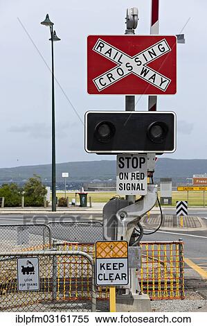 "Train level crossing warning signs, Albany, Western Australia, Australia, Oceania" View Large Photo Image Stock Photography - "Train level crossing warning signs, Albany, Western Australia, Australia, Oceania". Fotosearch