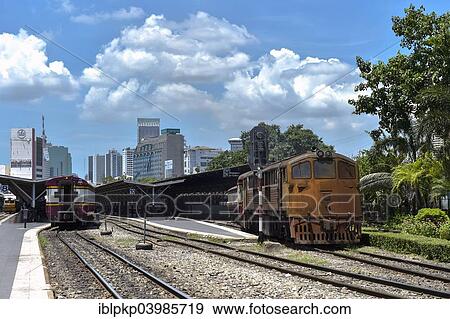 "Train pulling out of the main station, Hua Lamphong, Bangkok, Thailand, Asia" View Large Photo Image Stock Photo - "Train pulling out of the main station, Hua Lamphong, Bangkok, Thailand, Asia". Fotosearch