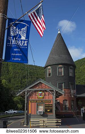 "Train station, Jim Thorpe, Pennsylvania, USA" View Large Photo Image Stock Photograph - "Train station, Jim Thorpe, Pennsylvania, USA". Fotosearch
