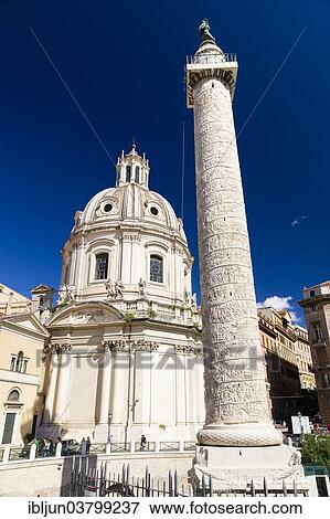 "Trajan's Column, the church Chiesa SS Nome di Maria e Bernardo, Rome, Lazio, Italy, Europe" View Large Photo Image Stock Photo - "Trajan's Column, the church Chiesa SS Nome di Maria e Bernardo, Rome, Lazio, Italy, Europe". Fotosearch