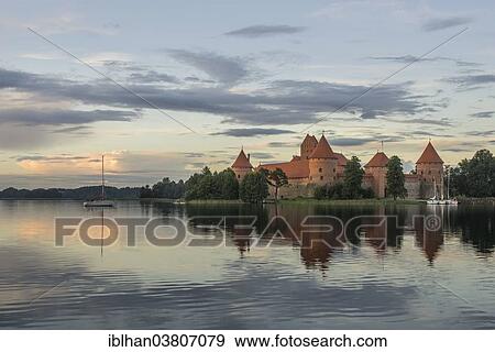 "Trakai Island Castle in Lake Galve, Trakai, Vilnius district, Lithuania, Europe" View Large Photo Image Stock Photo - "Trakai Island Castle in Lake Galve, Trakai, Vilnius district, Lithuania, Europe". Fotosearch