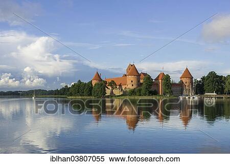 Stock Photography - "Trakai Island Castle in Lake Galve, Trakai, Vilnius district, Lithuania, Europe". Fotosearch
