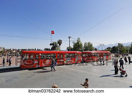 "Tram, Cumhuriyet Meydani square, Antalya, Antalya Province, Turkey, Asia" View Large Photo Image Stock Image - "Tram, Cumhuriyet Meydani square, Antalya, Antalya Province, Turkey, Asia". Fotosearch