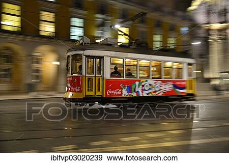 "Tram, Electrico, travelling on the Praca do Comercio, Lisbon, Portugal, Europe" View Large Photo Image Stock Photo - "Tram, Electrico, travelling on the Praca do Comercio, Lisbon, Portugal, Europe". Fotosearch