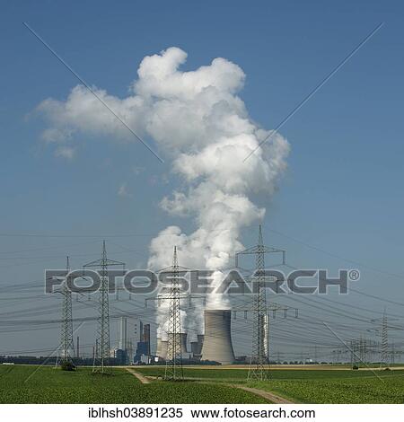 "Transmission lines in front of a power plant of RWE Power AG, arable land at the front, Bergheim-Niederaussem, North Rhine-Westphalia, Germany, Europe" View Large Photo Image Stock Photography - "Transmission lines in front of a power plant of RWE Power AG, arable land at the front, Bergheim-Niederaussem, North Rhine-Westphalia, Germany, Europe". Fotosearch