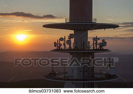 "Transmission tower on the summit plateau of Mt Brocken at sunset, Brocken, Wernigerode, Saxony-Anhalt, Germany, Europe" View Large Photo Image Stock Image - "Transmission tower on the summit plateau of Mt Brocken at sunset, Brocken, Wernigerode, Saxony-Anhalt, Germany, Europe". Fotosearch