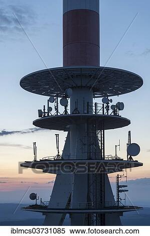 "Transmission tower on the summit plateau of Mt Brocken at dusk, Brocken, Wernigerode, Saxony-Anhalt, Germany, Europe" View Large Photo Image Stock Photography - "Transmission tower on the summit plateau of Mt Brocken at dusk, Brocken, Wernigerode, Saxony-Anhalt, Germany, Europe". Fotosearch