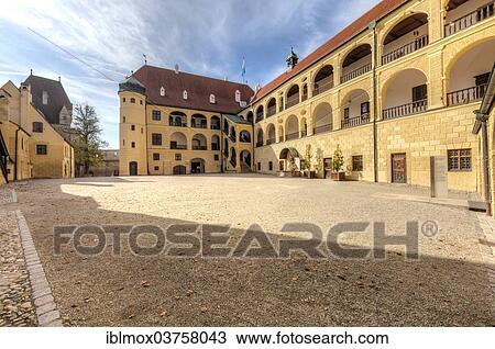 "Trausnitz Castle, inner courtyard, Landshut, Lower Bavaria, Bavaria, Germany, Europe" View Large Photo Image Stock Image - "Trausnitz Castle, inner courtyard, Landshut, Lower Bavaria, Bavaria, Germany, Europe". Fotosearch