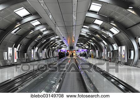 "Travelators connecting the terminal buildings, Frankfurt Airport, Frankfurt am Main, Hesse, Germany, Europe" View Large Photo Image Stock Photo - "Travelators connecting the terminal buildings, Frankfurt Airport, Frankfurt am Main, Hesse, Germany, Europe". Fotosearch