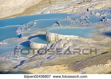"Travertine Terrace, white Calcium carbonate rock formations, Pamukkale, Turkey, Asia" View Large Photo Image Stock Photo - "Travertine Terrace, white Calcium carbonate rock formations, Pamukkale, Turkey, Asia". Fotosearch