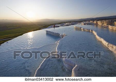 "Travertine terraces at Pamukkale, Pamukkale, Denizli Province, Aegean Region, Turkey, Asia" View Large Photo Image Stock Image - "Travertine terraces at Pamukkale, Pamukkale, Denizli Province, Aegean Region, Turkey, Asia". Fotosearch