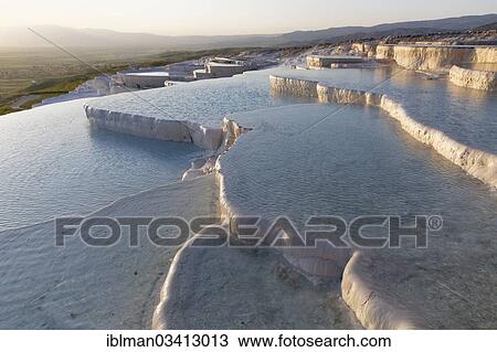 "Travertine terraces at Pamukkale, Pamukkale, Denizli Province, Aegean Region, Turkey, Asia" View Large Photo Image Stock Image - "Travertine terraces at Pamukkale, Pamukkale, Denizli Province, Aegean Region, Turkey, Asia". Fotosearch
