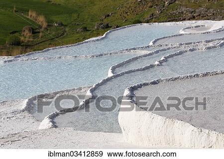 "Travertine terraces at Pamukkale, Pamukkale, Denizli Province, Aegean Region, Turkey, Asia" View Large Photo Image Stock Photo - "Travertine terraces at Pamukkale, Pamukkale, Denizli Province, Aegean Region, Turkey, Asia". Fotosearch