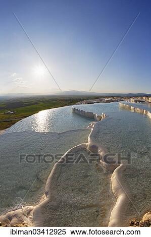 "Travertine terraces at Pamukkale, Pamukkale, Denizli Province, Aegean Region, Turkey, Asia" View Large Photo Image Stock Photography - "Travertine terraces at Pamukkale, Pamukkale, Denizli Province, Aegean Region, Turkey, Asia". Fotosearch