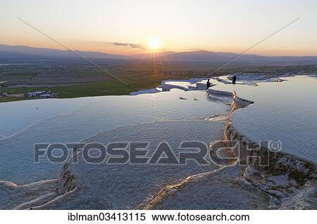 "Travertine terraces at Pamukkale, evening mood, Pamukkale, Denizli Province, Aegean Region, Turkey, Asia" View Large Photo Image Stock Photography - "Travertine terraces at Pamukkale, evening mood, Pamukkale, Denizli Province, Aegean Region, Turkey, Asia". Fotosearch