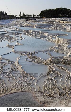 Stock Photo - "Travertine terraces of Pamukkale, UNESCO World Heritage Site, Dinizli, Western Turkey, Turkey, Asia". Fotosearch