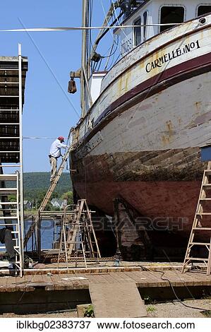 "Trawler boat being repaired, shipyard, Annapolis, Maritime Provinces, Nova Scotia, Canada, North America" View Large Photo Image Stock Photo - "Trawler boat being repaired, shipyard, Annapolis, Maritime Provinces, Nova Scotia, Canada, North America". Fotosearch