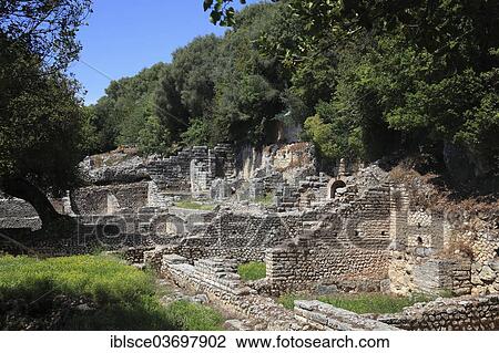 "Treasury of the Sanctuary of Asclepius in the ruins of the ancient city of Butrint, UNESCO World Cultural Heritage Site, Butrint, near Saranda, Vlore County, Albania, Europe" View Large Photo Image Stock Image - "Treasury of the Sanctuary of Asclepius in the ruins of the ancient city of Butrint, UNESCO World Cultural Heritage Site, Butrint, near Saranda, Vlore County, Albania, Europe". Fotosearch