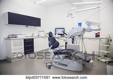 Stock Image - "Treatment room, dental surgery, Germany, Europe". Fotosearch