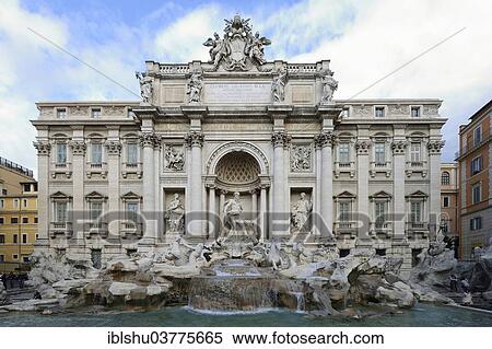 Stock Photography - "Trevi Fountain, Rome, Italy, Europe". Fotosearch
