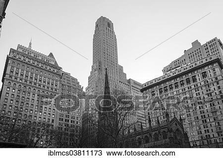 Stock Image - "Trinity Church, Manhattan, New York City, New York, USA". Fotosearch