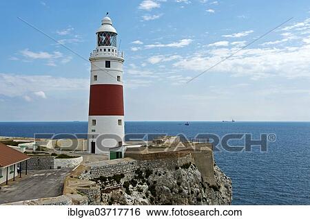 "Trinity Lighthouse at Europa Point, Gibraltar, Gibraltar, United Kingdom, Europe" View Large Photo Image Stock Photograph - "Trinity Lighthouse at Europa Point, Gibraltar, Gibraltar, United Kingdom, Europe". Fotosearch