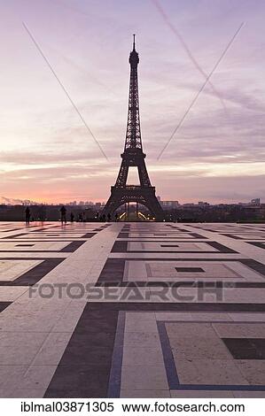 Stock Photography - "Trocadero with Eiffel Tower, Paris, Region of Ile-de-France, France, Europe". Fotosearch