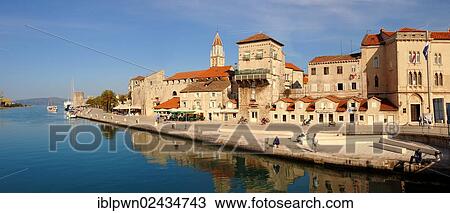 "Trogir Harbour front with medieval buildings, Croatia, Europe" View Large Photo Image Stock Image - "Trogir Harbour front with medieval buildings, Croatia, Europe". Fotosearch