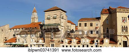 "Trogir Harbour front with medieval buildings, Trogir, Croatia, Europe" View Large Photo Image Stock Image - "Trogir Harbour front with medieval buildings, Trogir, Croatia, Europe". Fotosearch