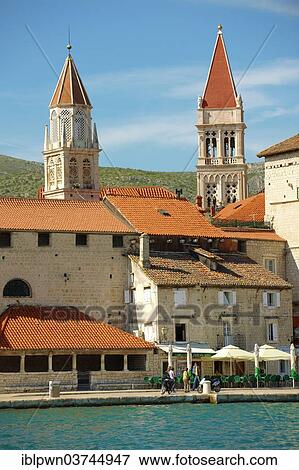 "Trogir Harbour front with medieval buildings, Trogir, Croatia, Europe" View Large Photo Image Stock Photo - "Trogir Harbour front with medieval buildings, Trogir, Croatia, Europe". Fotosearch