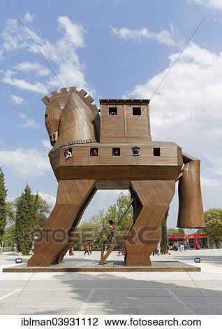 Stock Image - "Trojan Horse, Trojan, Troy, Canakkale Province, Marmara Region, Turkey, Asia". Fotosearch
