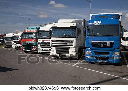 "Trucks at a motorway station, Wasserbillig Cavestellux motorway station, Rhineland-Palatinate, Germany, Europe, PublicGround, Europe" View Large Photo Image Stock Image - "Trucks at a motorway station, Wasserbillig Cavestellux motorway station, Rhineland-Palatinate, Germany, Europe, PublicGround, Europe". Fotosearch