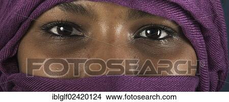 Tuareg girl, Targia, veiled with a chech with only her eyes visible, Algeria, North Africa, Africa View Large Photo Image Picture - Tuareg girl, Targia, veiled with a chech with only her eyes visible, Algeria, North Africa, Africa. Fotosearch
