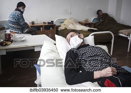 Stock Image - "Tuberculosis and HIV in Moldova, TB ward, Hospital, Balti, Moldova, Europe". Fotosearch