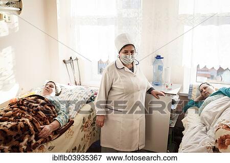 Stock Photo - "Tuberculosis and HIV in Moldova, ward of the Chiril Draganiuc hospital, ChiÈ™inau, Moldova, Europe". Fotosearch