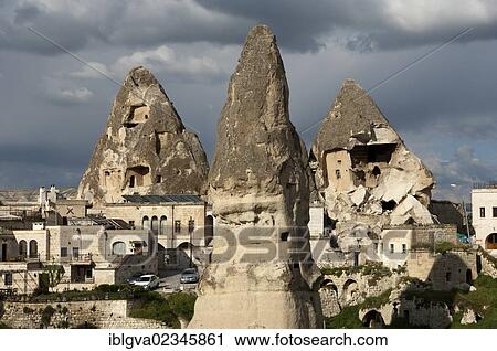 "Tuff rock with caves for residential purposes and as storage space, threatened by decay, Goreme, Cappadocia, Nevsehir Province, Central Anatolia Region, Turkey, Asia" View Large Photo Image Stock Image - "Tuff rock with caves for residential purposes and as storage space, threatened by decay, Goreme, Cappadocia, Nevsehir Province, Central Anatolia Region, Turkey, Asia". Fotosearch
