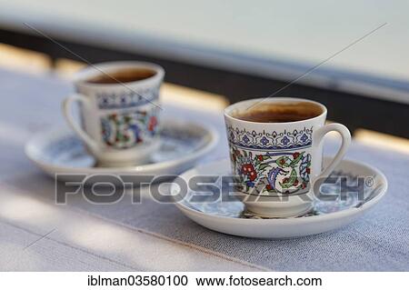 "Turkish coffee in cups, Mesudiye, Datca Peninsula, Mugla Province, Aegean, Turkey, Asia" View Large Photo Image Stock Image - "Turkish coffee in cups, Mesudiye, Datca Peninsula, Mugla Province, Aegean, Turkey, Asia". Fotosearch