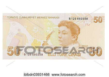 Stock Photograph - Turkish fifty lira banknote. Fotosearch