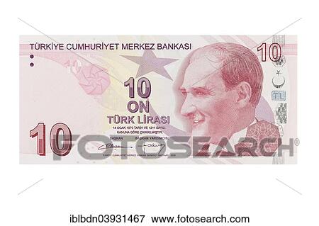 Stock Photo - Turkish ten lira banknote. Fotosearch