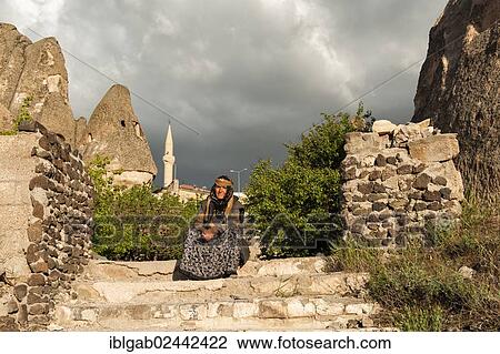"Turkish woman, Uchisar, Cappadocia, Turkey, Asia" View Large Photo Image Stock Image - "Turkish woman, Uchisar, Cappadocia, Turkey, Asia". Fotosearch