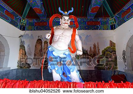 "Tutelary deity in Tianmen Temple, Buddhist centre of West Hunan, Hunan Province, China, Asia" View Large Photo Image Stock Photograph - "Tutelary deity in Tianmen Temple, Buddhist centre of West Hunan, Hunan Province, China, Asia". Fotosearch