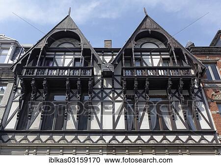 Stock Image - "Twaalf Duivels"""" or """"Twelve Devils"""" building, Zurenborg, Antwerpen, Flemish Region, Belgium, Europe". Fotosearch