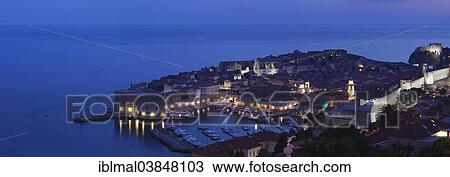 "Twilight view of Dubrovnik, Dalmatia, Croatia, Europe" View Large Photo Image Stock Image - "Twilight view of Dubrovnik, Dalmatia, Croatia, Europe". Fotosearch