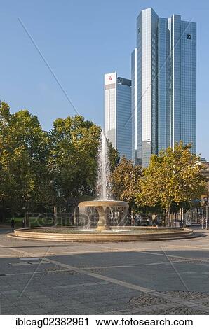 "Twin towers of the Deutsche Bank and the Trianon building with the Lucae Fountain on Opernplatz square, Frankfurt, Hesse, Germany, Europe, PublicGround, Europe" View Large Photo Image Stock Image - "Twin towers of the Deutsche Bank and the Trianon building with the Lucae Fountain on Opernplatz square, Frankfurt, Hesse, Germany, Europe, PublicGround, Europe". Fotosearch