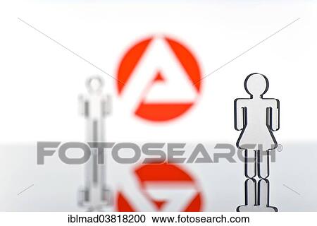 "Two figures standing in front of the logo of the German employment agency, symbolic picture for unemployment" View Large Photo Image Stock Image - "Two figures standing in front of the logo of the German employment agency, symbolic picture for unemployment". Fotosearch